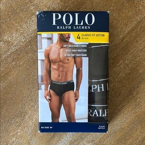 Polo by Ralph Lauren Black Classic Briefs 3-Pack